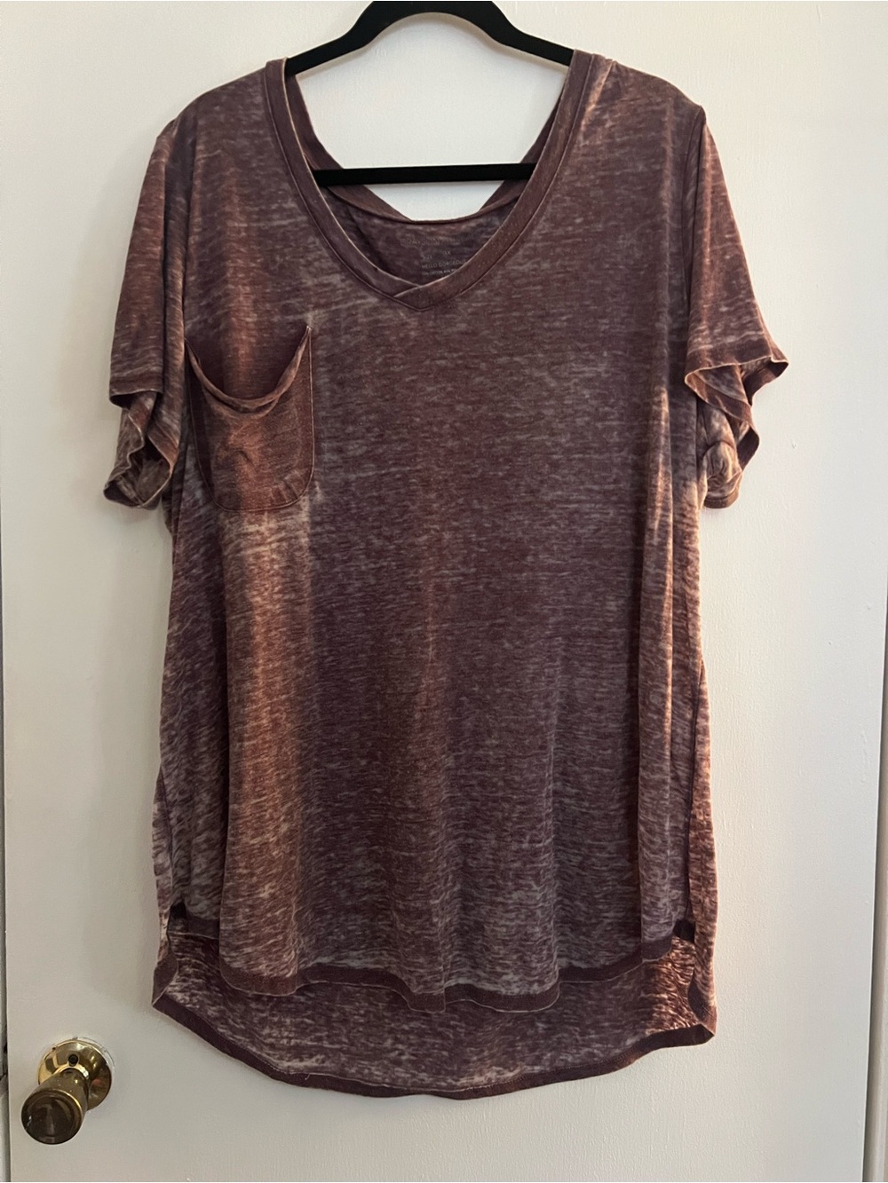 Grayson Threads Burnt Mauve V-Neck Pocket Tee